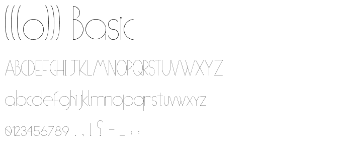 (((O))) Basic font